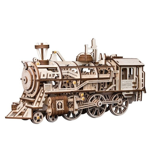 Maqueta locomotora de madera